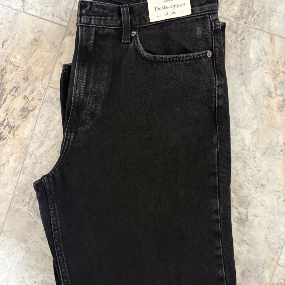 Abercrombie and Fitch Black Slouchy Jeans